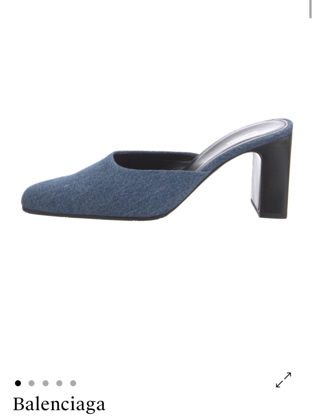 Balenciaga Blue Denim Mule Heel